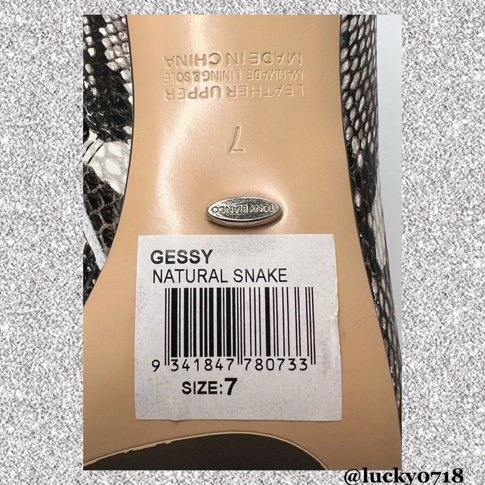 Tony Bianco NWT Gessy Bootie in Natural Snake Sz 7 - Picture 9 of 14